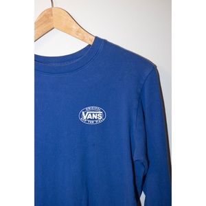 Vans Blue Long Sleeve Shirt, S